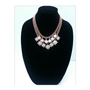 Jewelry - Sparkling Pink Goldtone Statement Necklace Jewelry - Sparkling Pink Goldtone Statement Necklace